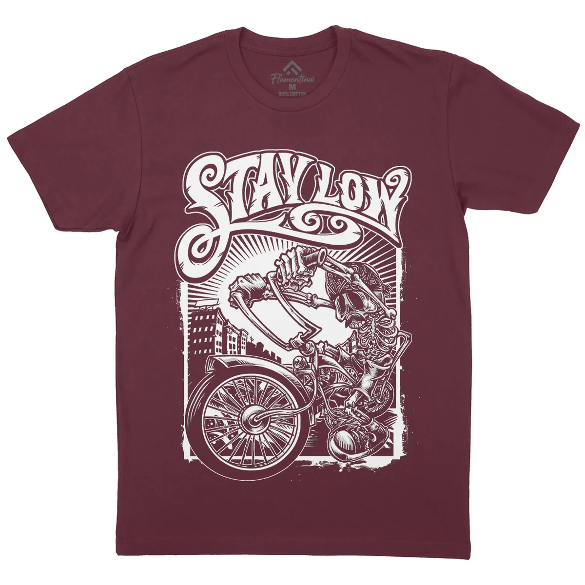 Stay Low Mens T-Shirt Motorcycles Bike Lowrider Motorbike Chopper 
